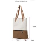 beige and brown canvas tote bag for women multi use shoulder handbag & backpack, large capacity, 30x10x40cm beige and brown canvas tote bag for women multi use shoulder handbag & backpack, large capacity, 30x10x40cm