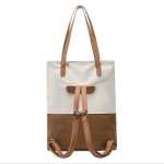 gery and brown canvas tote bag for women multi use shoulder handbag & backpack, large capacity, 30x10x40cm gery and brown canvas tote bag for women multi use shoulder handbag & backpack, large capacity, 30x10x40cm