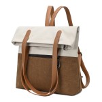 dark cyan and brown canvas tote bag for women multi use shoulder handbag & backpack, large capacity, 30x10x40cm dark cyan and brown canvas tote bag for women multi use shoulder handbag & backpack, large capacity, 30x10x40cm