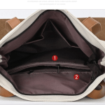 dark cyan and brown canvas tote bag for women multi use shoulder handbag & backpack, large capacity, 30x10x40cm dark cyan and brown canvas tote bag for women multi use shoulder handbag & backpack, large capacity, 30x10x40cm
