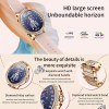elegant women's smartwatch,hd touchscreen, bluetooth calls, health monitoring(gold)