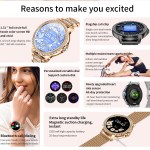 elegant women's smartwatch,hd touchscreen, bluetooth calls, health monitoring(black)