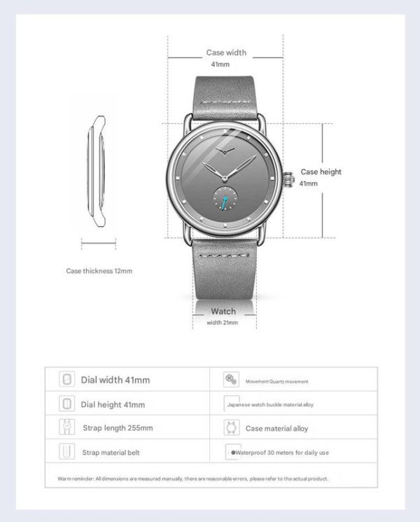 rose shell white flour elegant men's watch with leather band small seconds, onion crown detail rose shell white flour elegant men's watch with leather band small seconds, onion crown detail