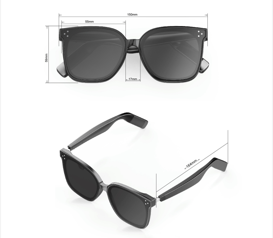 purple lenses fashion bluetooth music sunglasses uv protection eyewear with speakers