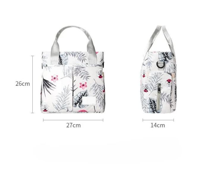 grey versatile nappy bag tote lightweight diaper bag with insulated pocket & crossbody strap