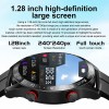 silver silicone business smartwatch with ecg and ppg monitoring