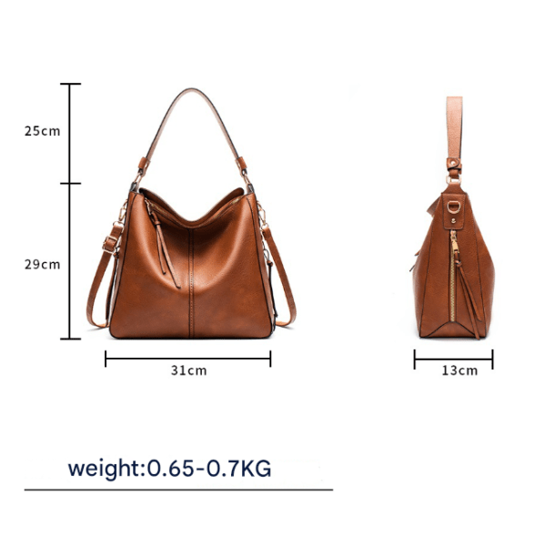 coffee womens soft pu leather hobo bag large casual tote handbag with adjustable crossbody strap