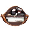 coffee womens soft pu leather hobo bag large casual tote handbag with adjustable crossbody strap