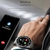 classic stainless steel smartwatch with rotating timer bezel, bluetooth calling & luminous display(green)