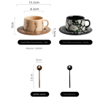 black camellia elegant ceramic coffee cup & saucer set couples gift box, premium wedding & bridesmaid favor, high end exquisite design black camellia elegant ceramic coffee cup & saucer set couples gift box, premium wedding & bridesmaid favor, high end exquisite design