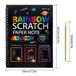 3 pack diy rainbow scratch art books set neon black scratch paper for kids, multi size (s, m, l) creative drawing & fun 3 pack diy rainbow scratch art books set neon black scratch paper for kids, multi size (s, m, l) creative drawing & fun