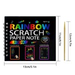 3 pack diy rainbow scratch art books set neon black scratch paper for kids, multi size (s, m, l) creative drawing & fun 3 pack diy rainbow scratch art books set neon black scratch paper for kids, multi size (s, m, l) creative drawing & fun