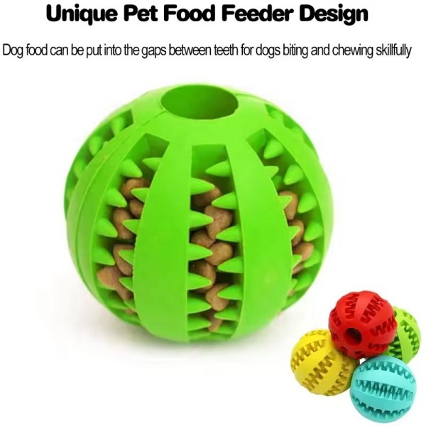 green tpr dog chew ball set – 3 piece size combination (small, medium, large) with food hiding design for teeth cleaning and mental stimulation in australia