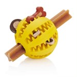 orange tpr dog chew ball set – 3 piece size combination (small, medium, large) with food hiding design for teeth cleaning and mental stimulation in australia