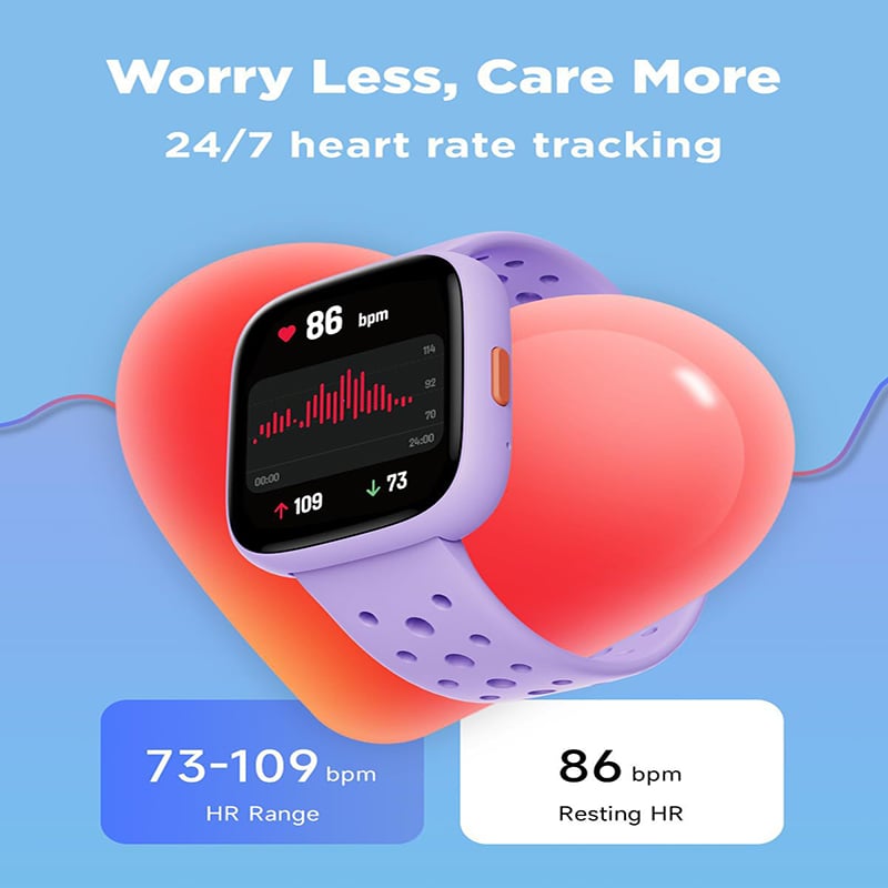blue kids smart watch fitness tracker with pedometer heart rate monitor and 14 sport modes ip68 waterproof watch for boys and girls
