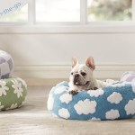 50cm round pet bed blue sky & clouds design soft plush donut cuddler for small dogs & cats calming anxiety relief & all season comfort 50cm round pet bed blue sky & clouds design soft plush donut cuddler for small dogs & cats calming anxiety relief & all season comfort