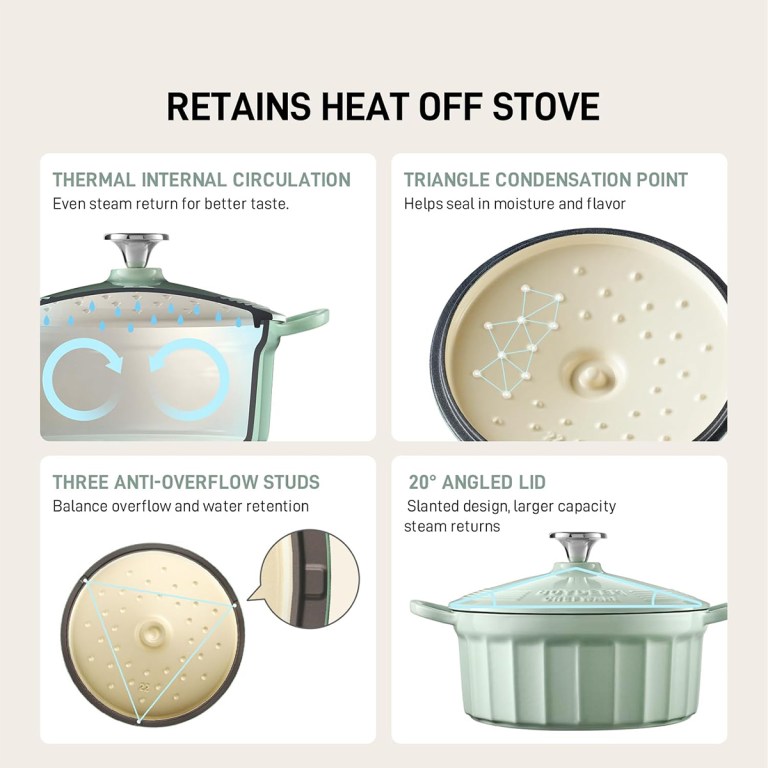 buydeem cp521 enameled cast iron dutch oven