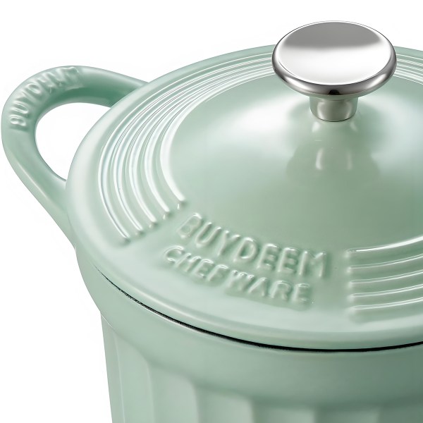 buydeem 1.8l enameled cast iron dutch oven cp541