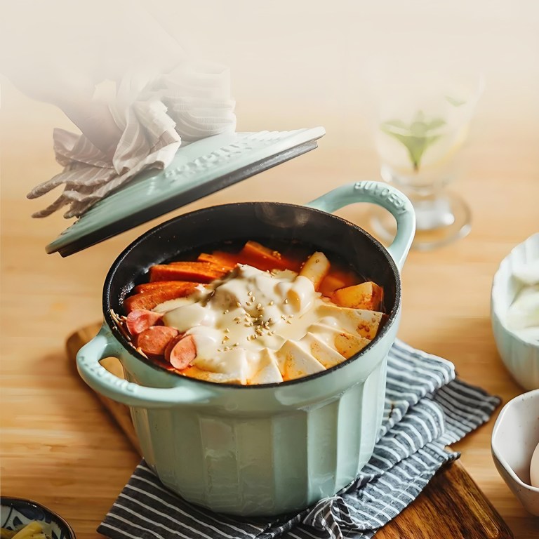 buydeem 1.8l enameled cast iron dutch oven cp541