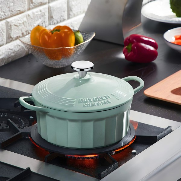 buydeem enameled cast iron dutch oven