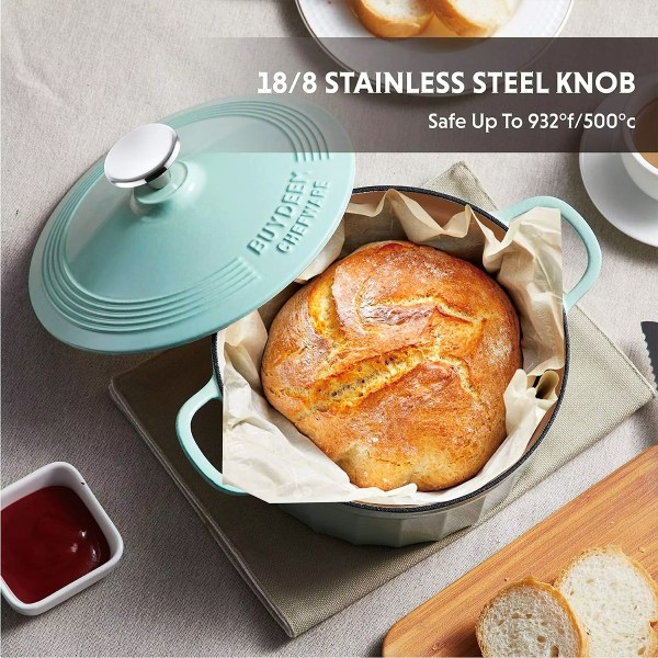 buydeem enameled cast iron dutch oven