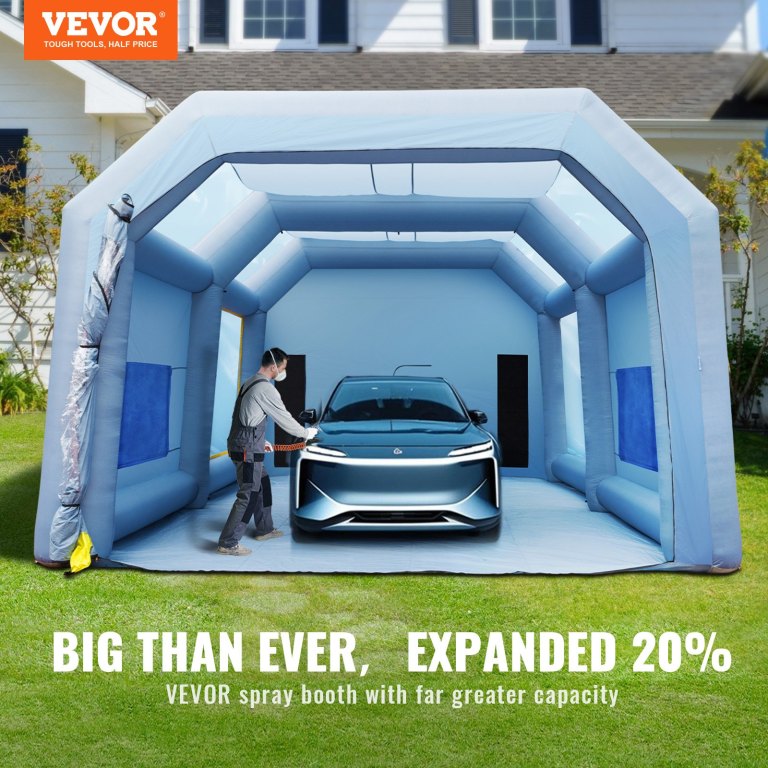 vevor inflatable paint booth, 10x6x4m inflatable spray booth, high powerful 950w+1100w blowers spray booth tent, car paint tent air filter system for car parking tent workstation motorcycle garage vevor inflatable paint booth, 10x6x4m inflatable spray booth, high powerful 950w+1100w blowers spray booth tent, car paint tent air filter system for car parking tent workstation motorcycle garage