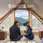 vevor inflatable tents for camping, 3 5 person easy setup blow up tent with hand pump, 300d oxford 4 season glamping tent with canopy, stove jack, 2 doors & 2 mesh windows (storage bag included) vevor inflatable tents for camping, 3 5 person easy setup blow up tent with hand pump, 300d oxford 4 season glamping tent with canopy, stove jack, 2 doors & 2 mesh windows (storage bag included)