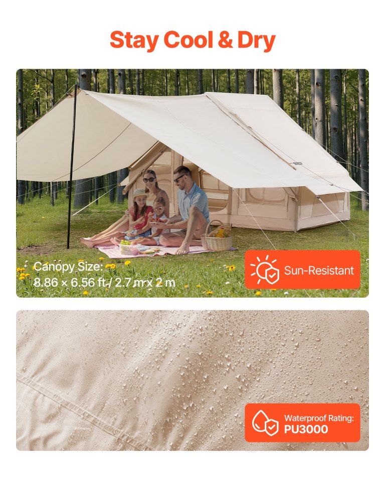vevor inflatable tents for camping, 3 5 person easy setup blow up tent with hand pump, 300d oxford 4 season glamping tent with canopy, stove jack, 2 doors & 2 mesh windows (storage bag included) vevor inflatable tents for camping, 3 5 person easy setup blow up tent with hand pump, 300d oxford 4 season glamping tent with canopy, stove jack, 2 doors & 2 mesh windows (storage bag included)