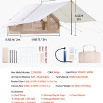 vevor inflatable tents for camping, 3 5 person easy setup blow up tent with hand pump, 300d oxford 4 season glamping tent with canopy, stove jack, 2 doors & 2 mesh windows (storage bag included) vevor inflatable tents for camping, 3 5 person easy setup blow up tent with hand pump, 300d oxford 4 season glamping tent with canopy, stove jack, 2 doors & 2 mesh windows (storage bag included)