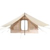 vevor inflatable tents for camping, 3 5 person easy setup blow up tent with hand pump, 300d oxford 4 season glamping tent with canopy, stove jack, 2 doors & 2 mesh windows (storage bag included)