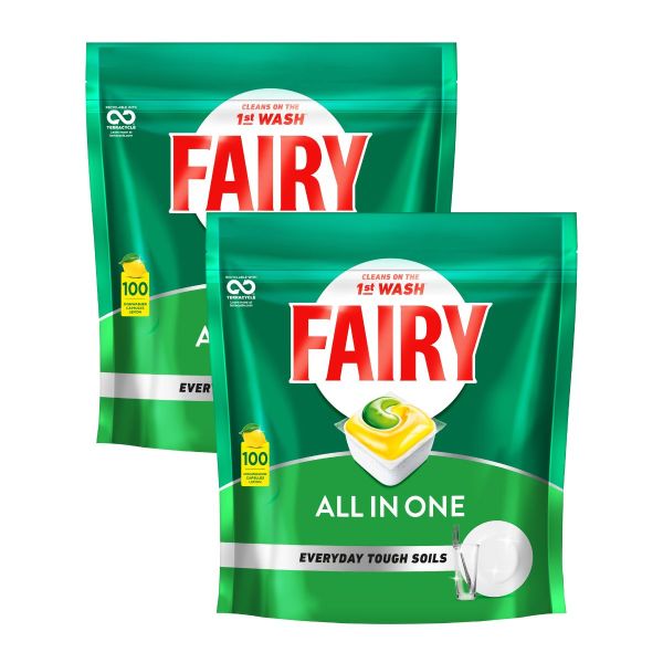fairy all in one x 200 lemon dishwasher tablets