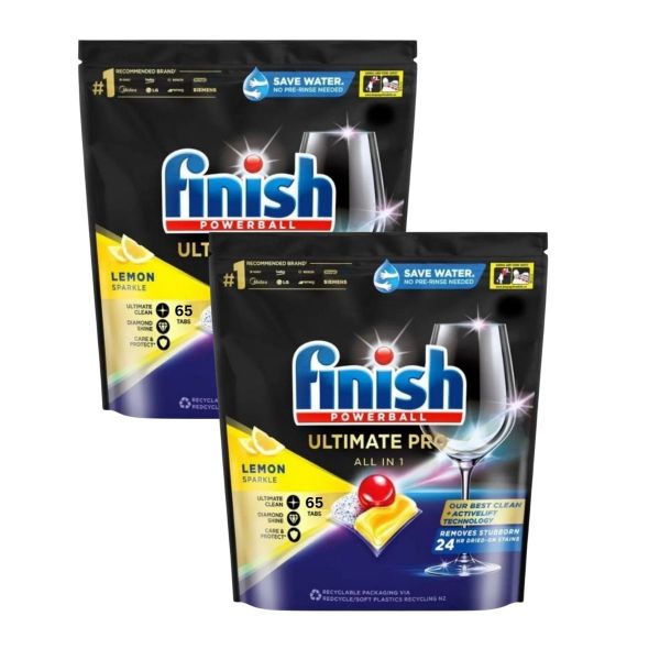 finish ultimate pro x 130 lemon dishwasher tablets