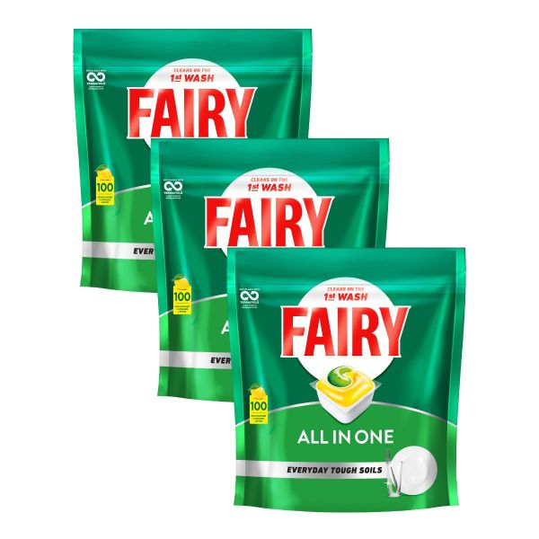 fairy all in one x 300 lemon dishwasher tablets
