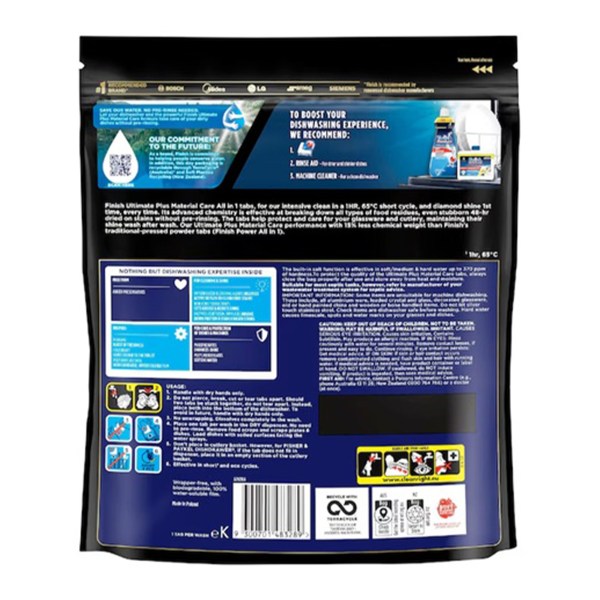 finish ultimate plus x 155 baking soda dishwasher tablets