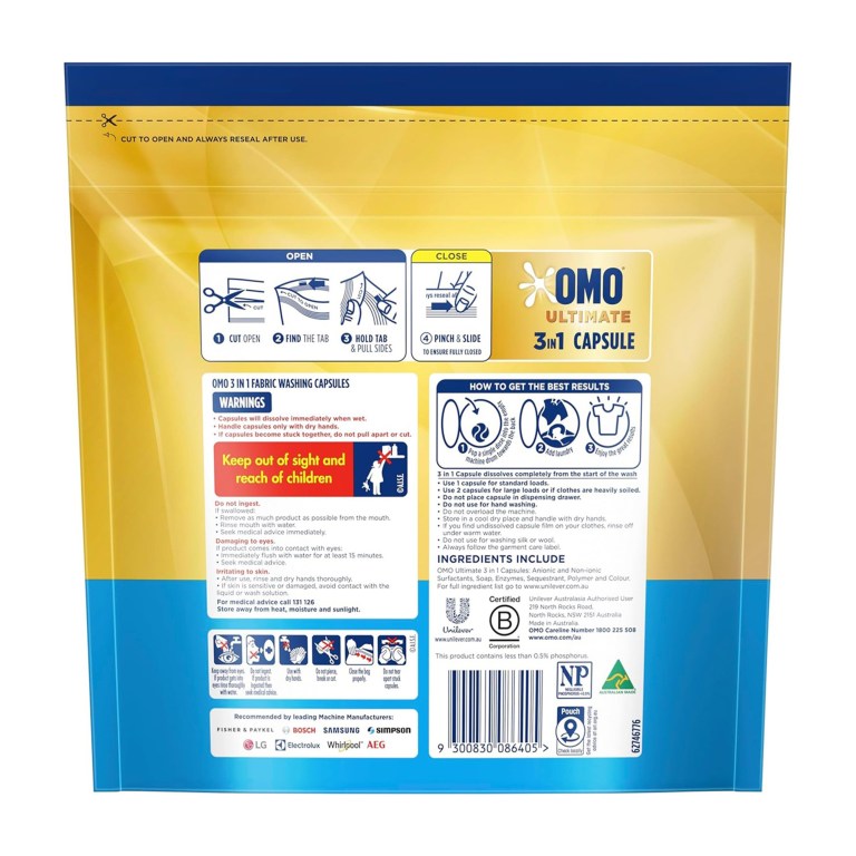 omo ultimate 3in1 sensitive 140 laundry capsules omo ultimate 3in1 sensitive 140 laundry capsules