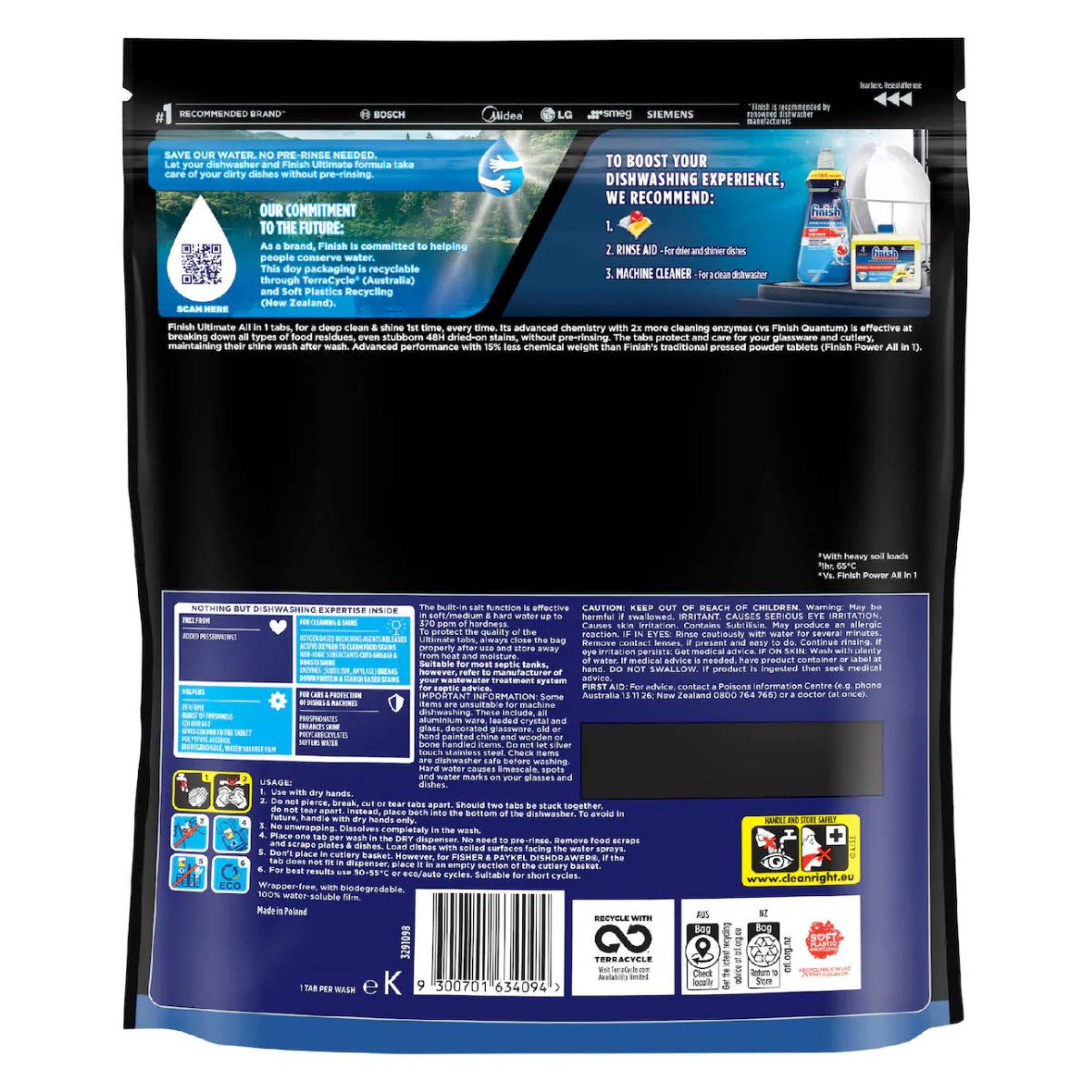 finish ultimate lemon x 390 dishwasher tablets