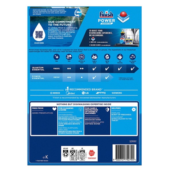 finish power essential x 200 dishwasher tablets finish power essential x 200 dishwasher tablets
