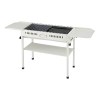 grillz portable bbq grill w/ stainless steel racks & pans for outdoor