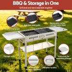 grillz portable bbq grill w/ stainless steel racks & pans for outdoor grillz portable bbq grill w/ stainless steel racks & pans for outdoor