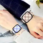 Checked Series Printed Strap for Apple Watch 11 10 9 Silicone Band Replaceable Bracelet for iWatch 46mm 42mm 41mm 40mm Watchband 3