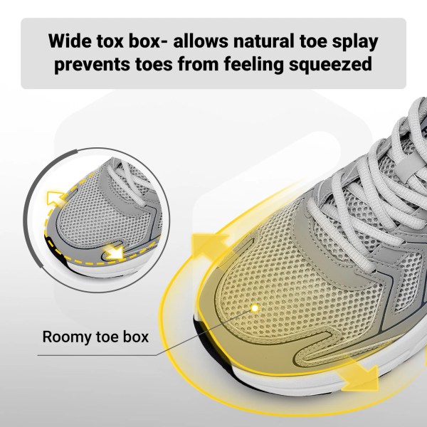 fitville newest walking shoes for men wide width thicker cushioning sneaker bouncy running shoe workout gym athletic Fitville Newest Walking Shoes For Men Wide Width Thicker Cushioning Sneaker Bouncy Running Shoe Workout Gym Athletic 5