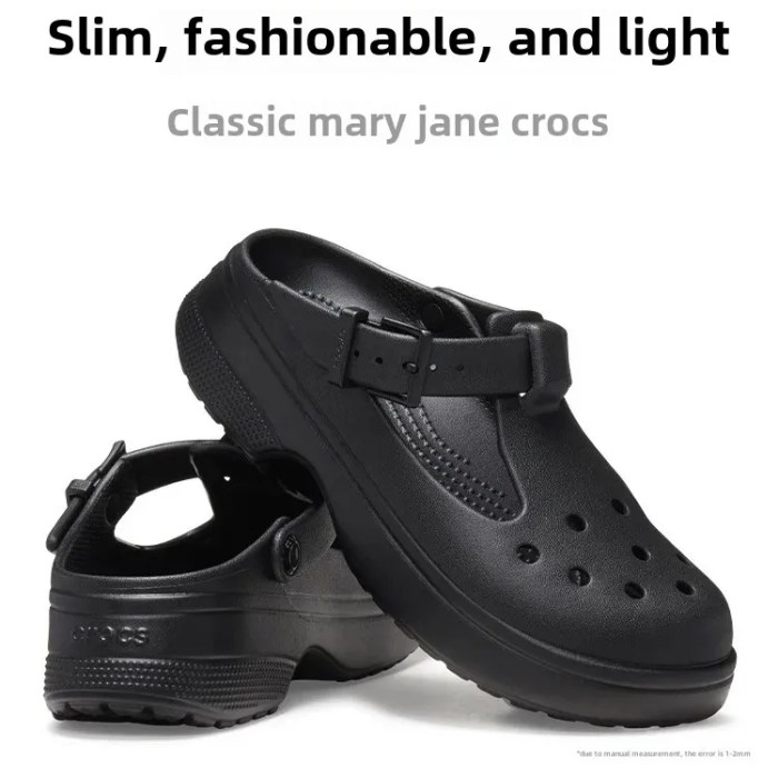 mary jane hole hole shoes thick bottom heightening women's shoes new anti slip beach shoes ladies sandals eva material Mary Jane Hole Hole Shoes Thick Bottom Heightening Women's Shoes New Anti-slip Beach Shoes Ladies Sandals EVA Material 4