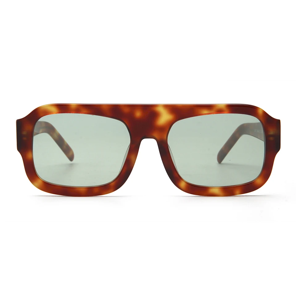 VEH Brand Design Acetate Big Vintage Pilot Sunglasses Men Oversized Frame Square Sun Glasses For Women Sunnies Female UV400