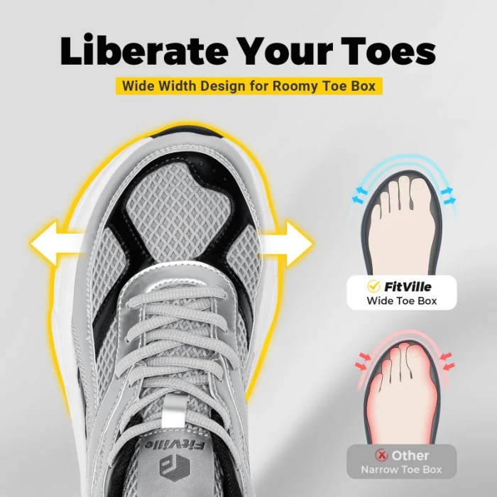 FitVille Walking Shoes For Men Wide Width Retro Sneakers Non Slip Cross Trainers With Arch Support For Flat Feet Sport Shoe 2