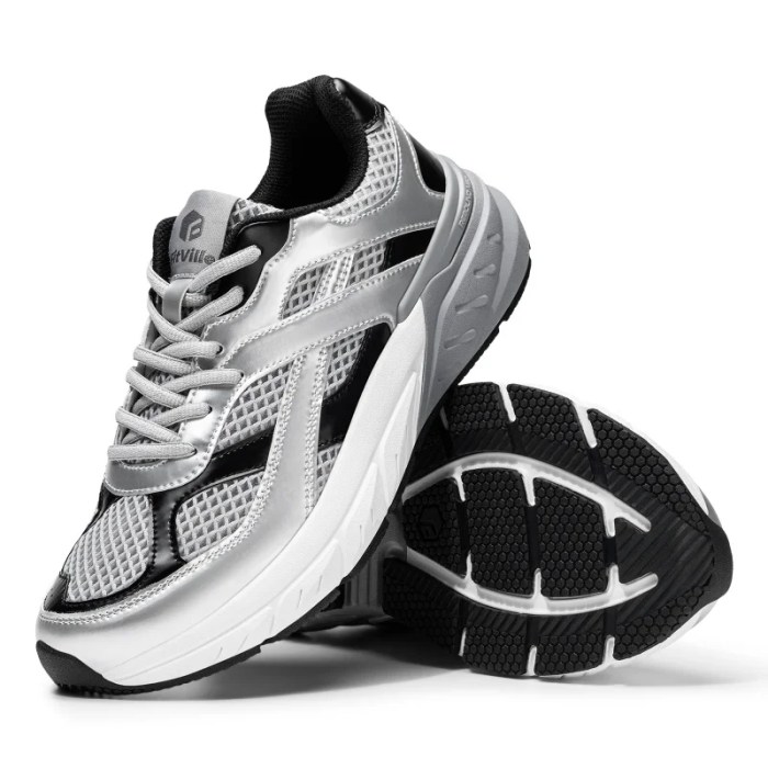 FitVille Walking Shoes For Men Wide Width Retro Sneakers Non Slip Cross Trainers With Arch Support For Flat Feet Sport Shoe