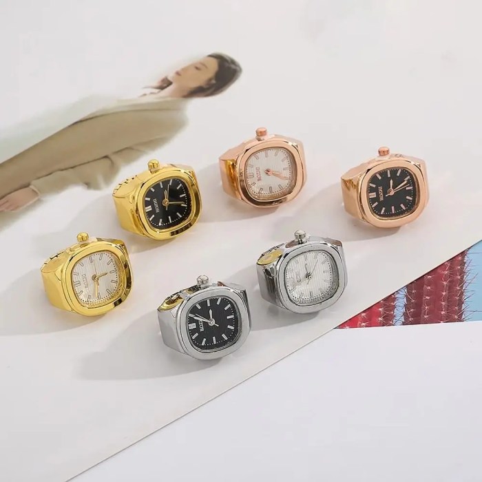 creative adjustable finger ring watch mini simple couple ring watch vintage square time watch ring men women Creative Adjustable Finger Ring Watch Mini Simple Couple Ring Watch Vintage Square Time Watch Ring Men Women 3