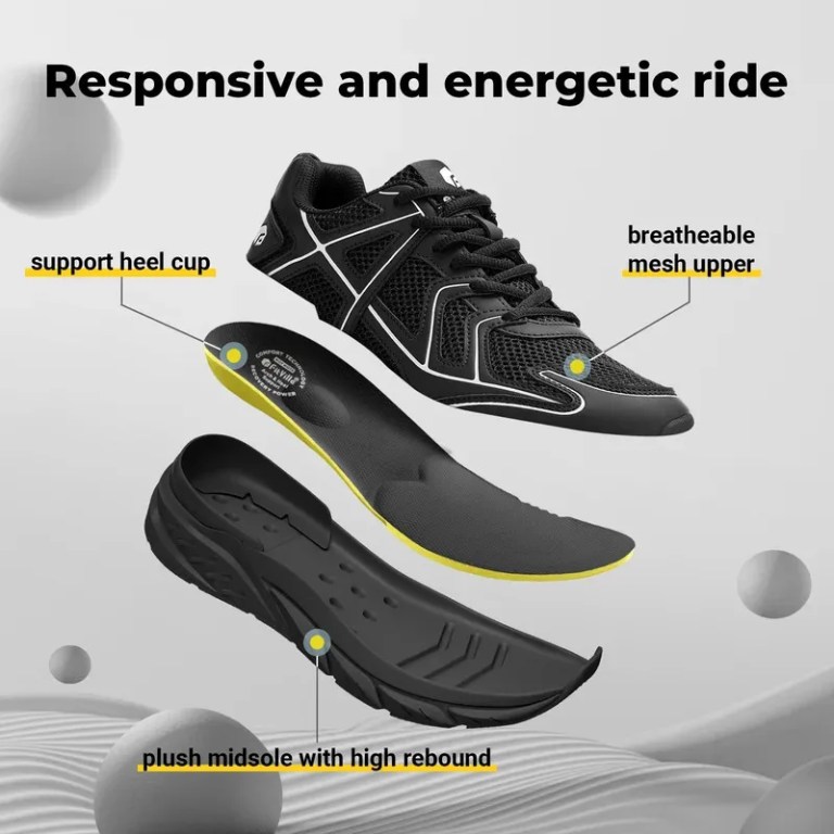 fitville newest walking shoes for men wide width thicker cushioning sneaker bouncy running shoe workout gym athletic Fitville Newest Walking Shoes For Men Wide Width Thicker Cushioning Sneaker Bouncy Running Shoe Workout Gym Athletic 5