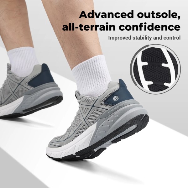fitville newest walking shoes for men wide width thicker cushioning sneaker bouncy running shoe workout gym athletic Fitville Newest Walking Shoes For Men Wide Width Thicker Cushioning Sneaker Bouncy Running Shoe Workout Gym Athletic 3