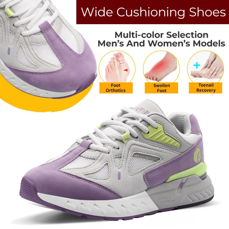 FitVille Women's Walking Shoes Wide Width Sneakers for Flat Foot Plantar Fasciitis Heel Pain Relief Lightweight Anti-slip Shoes 3