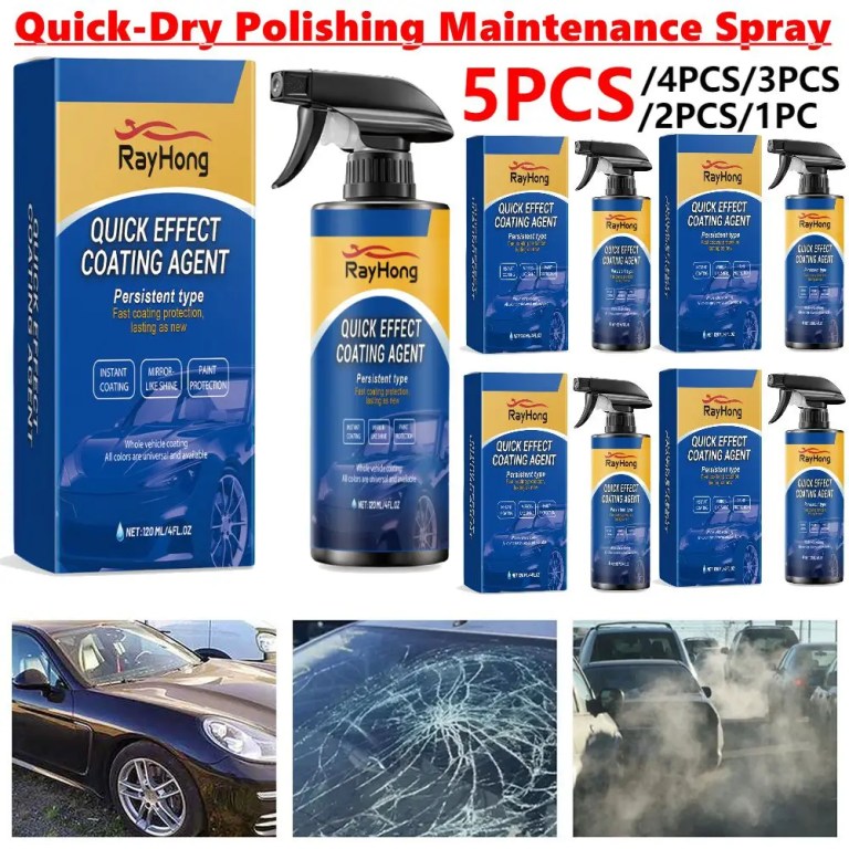 5 1pc 120ml car coating hydrophobic protection quick dry car polishing maintenance spray water repellent spray car accessories 5-1PC 120ml Car Coating Hydrophobic Protection Quick-Dry Car Polishing Maintenance Spray Water Repellent Spray Car Accessories 1